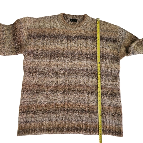 ROBERTO COLLINA Wool Mohair Blend Textured Knit Sweater brown beige 54 (italy) - Picture 9 of 11